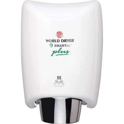 World Dryer SMARTdri Plus Hand in White Aluminum - Dryers