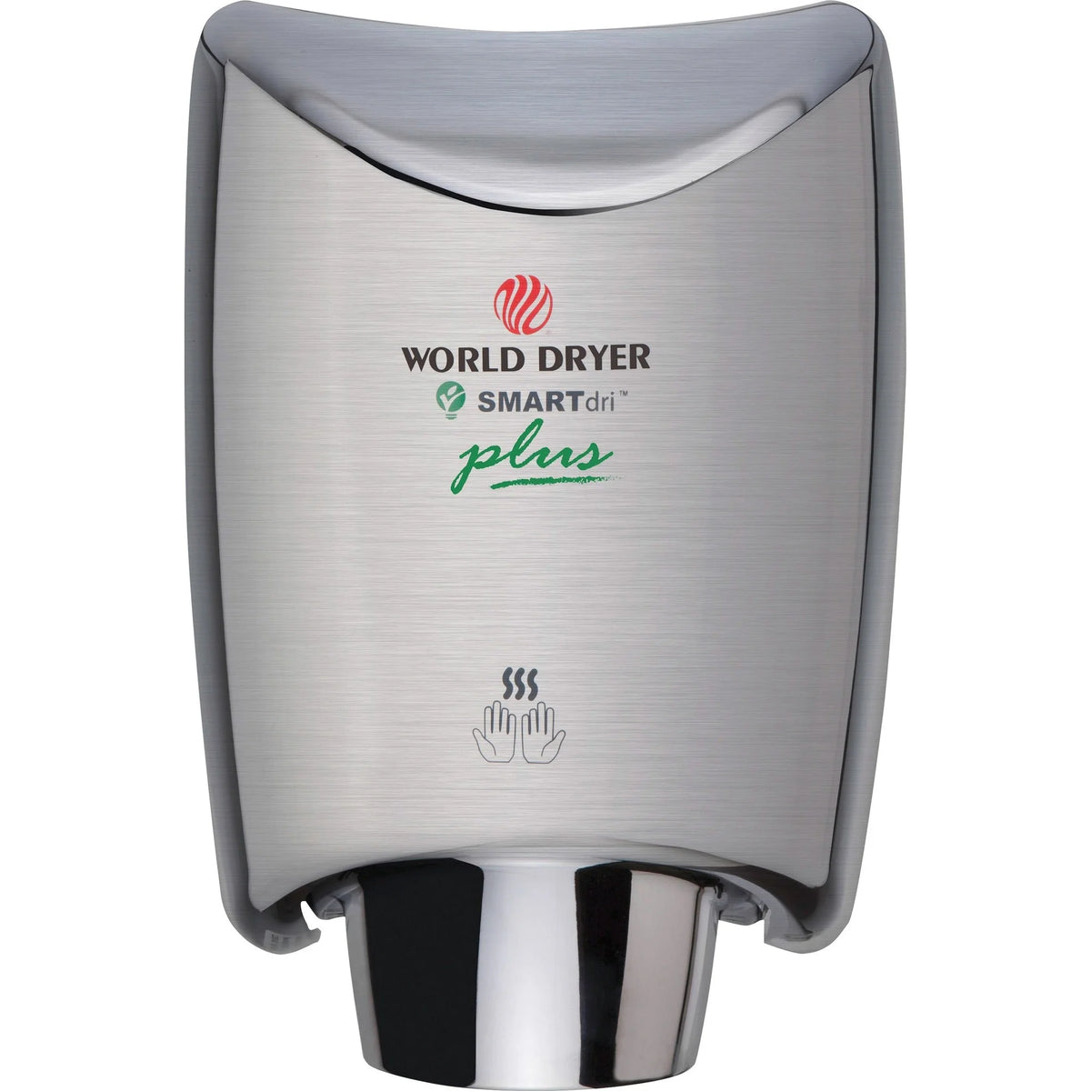 World Dryer SMARTdri Plus: Metallic Silver Stainless Steel - Hand Dryers