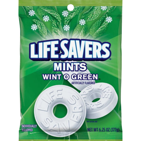 Wrigley Life Savers Mints Wint O Green Hard Candies - 2000