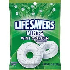 Wrigley Life Savers Mints: Wintergreen Hard Candies - 6.25 oz Bag - Sweets