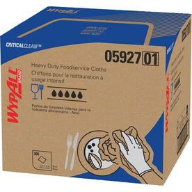 Wypall Critical Clean Foodservice Cloths - Heavy Duty Hydroknit - 300/Carton - Sponges Cleaning Pads & Wipers