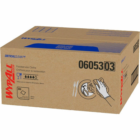 Wypall Critical Clean Foodservice Cloths - Hydroknit - 200/ct - Sponges Cleaning Pads & Wipers
