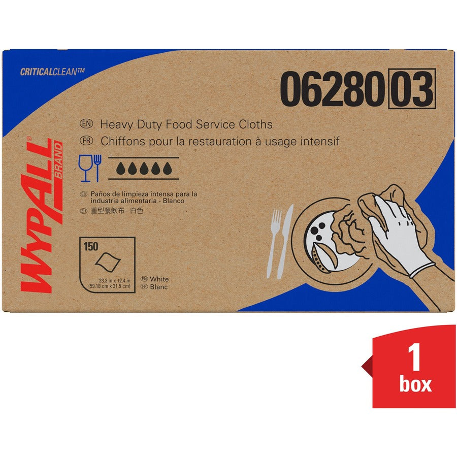 Wypall Critical Clean Ultra Duty Foodservice Cloths with Anti-Microbial Treatment - Alternate-Image1