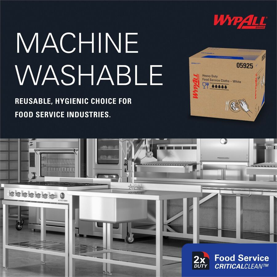 Wypall CriticalClean Heavy Duty Foodservice Cloths - Left