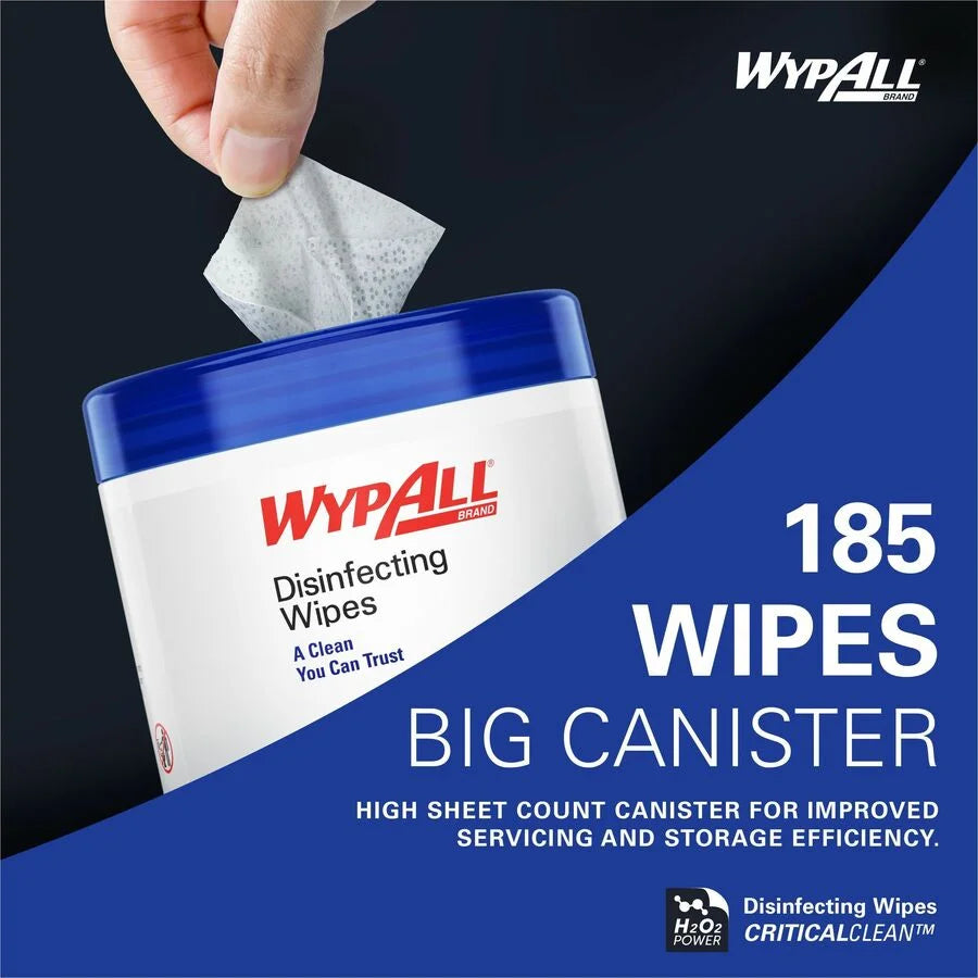 Wypall Disinfecting Wipes: Fresh Scent Biodegradable - 185/Pack - Cleaning Wipes