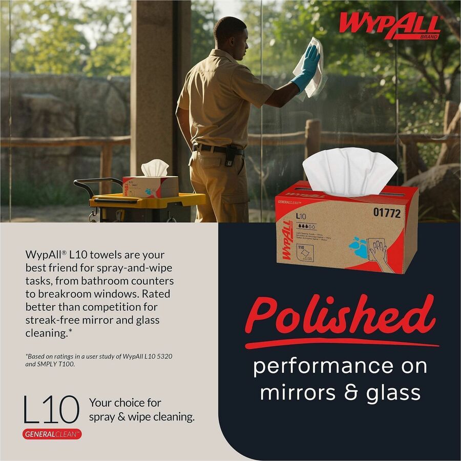 Wypall GeneralClean L10 Light Cleaning Towels - Pop-Up Box - Alternate-Image5