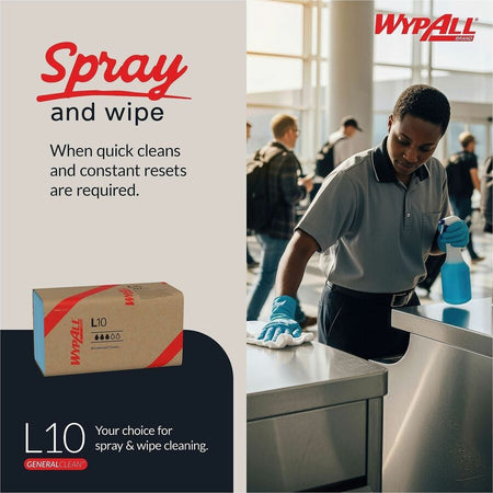 Wypall GeneralClean L10 Light Cleaning Windshield Towels - Alternate-Image2