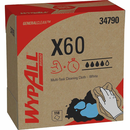 Wypall GeneralClean X60 Cleaning Cloths - Pop-Up Box - 118/Box - Sponges Pads & Wipers