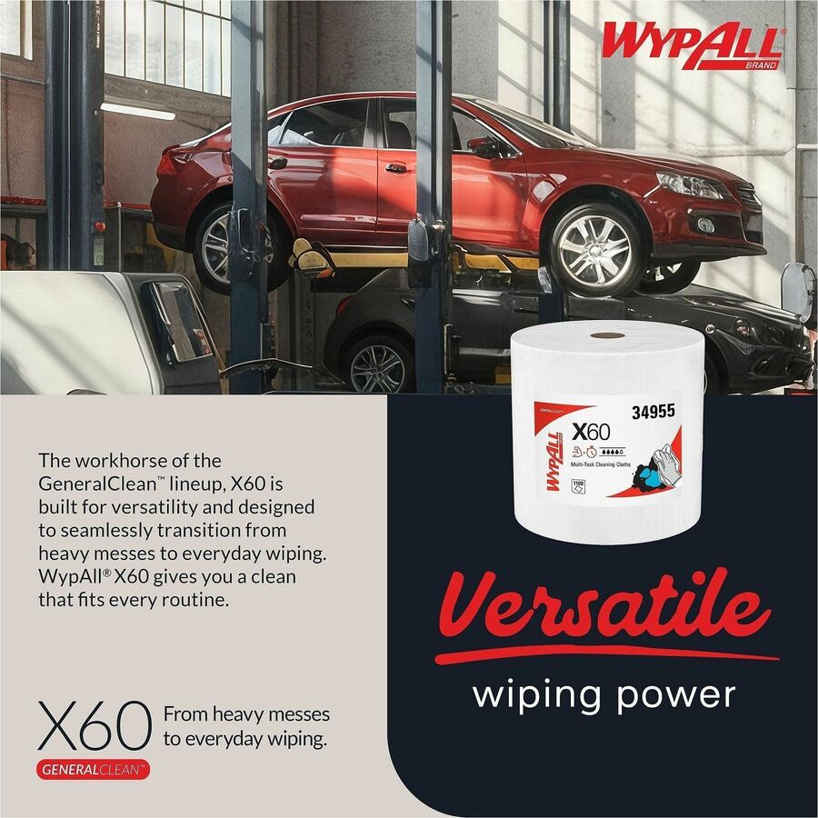 Wypall GeneralClean X60 Multi-Task Cleaning Cloth Jumbo Roll - Alternate-Image4