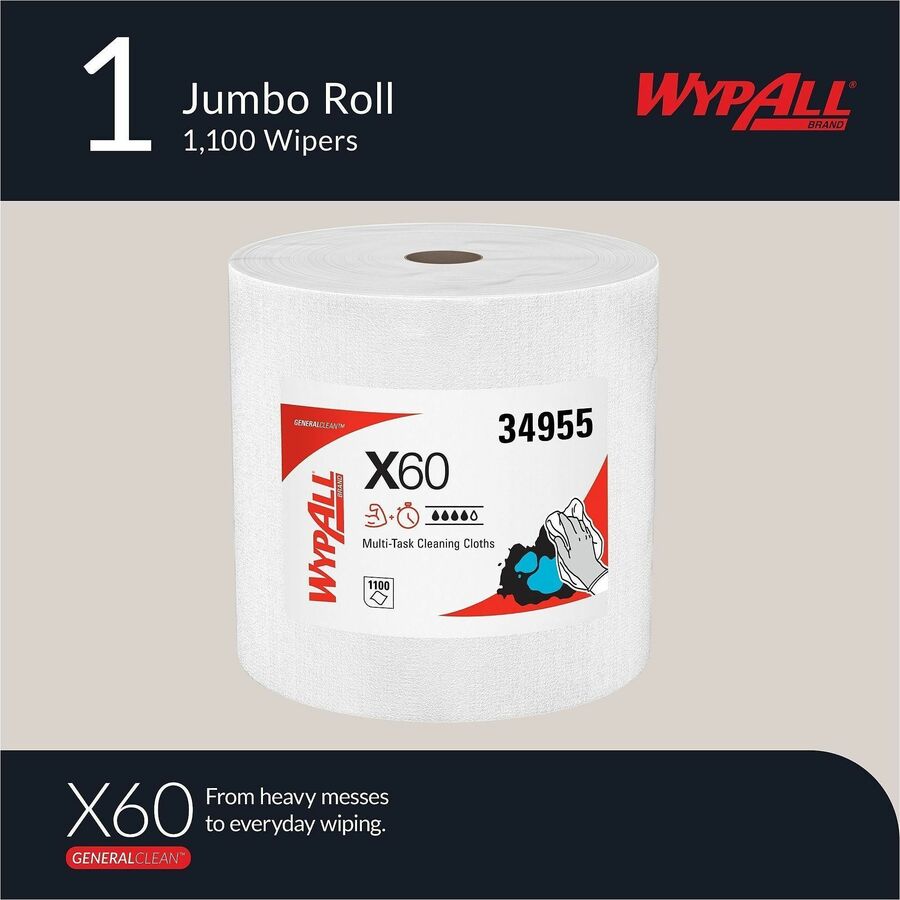 Wypall GeneralClean X60 Multi-Task Cleaning Cloth Jumbo Roll - Alternate-Image1