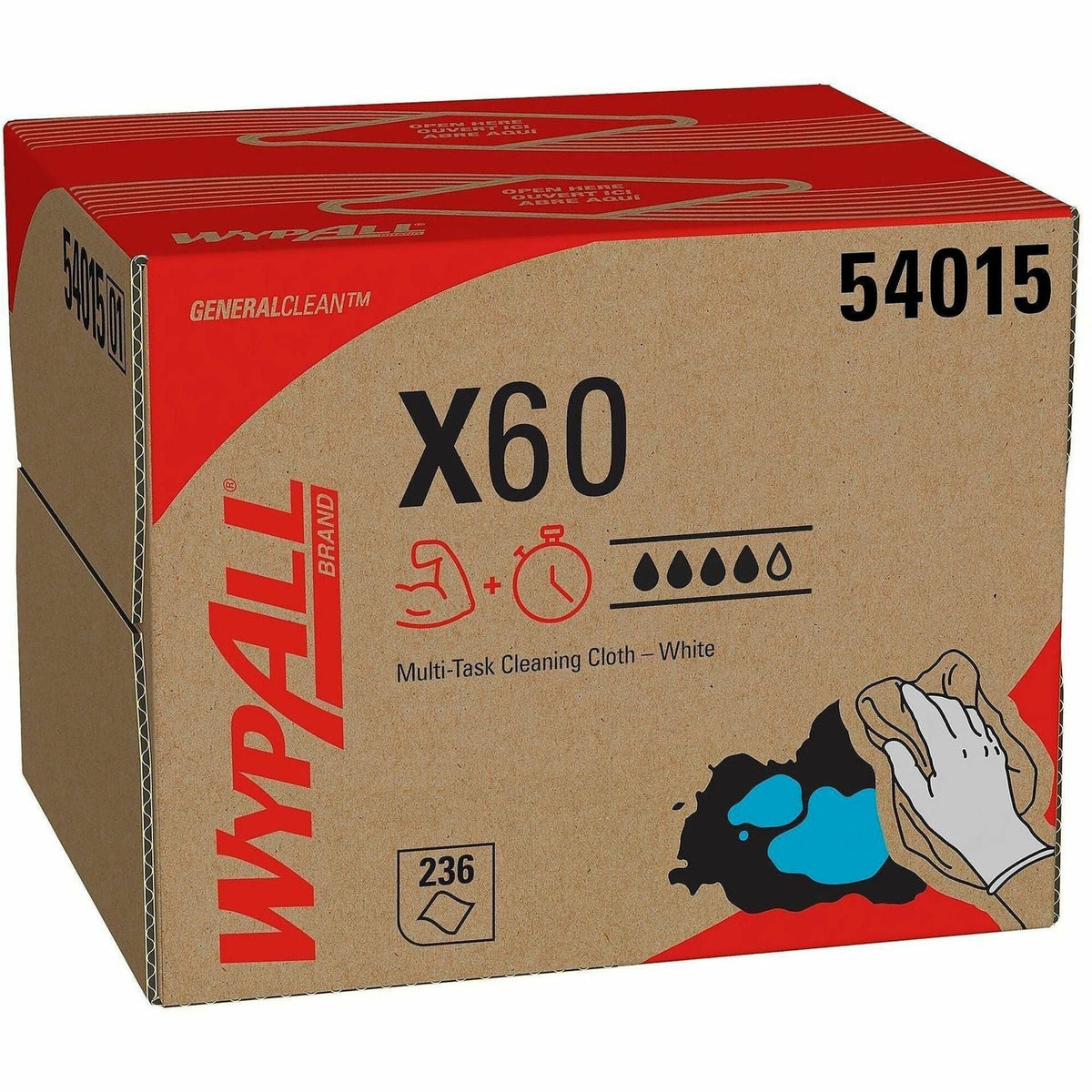 Wypall GeneralClean X60 Multi-Task Cleaning Cloths - Brag Box - 2000