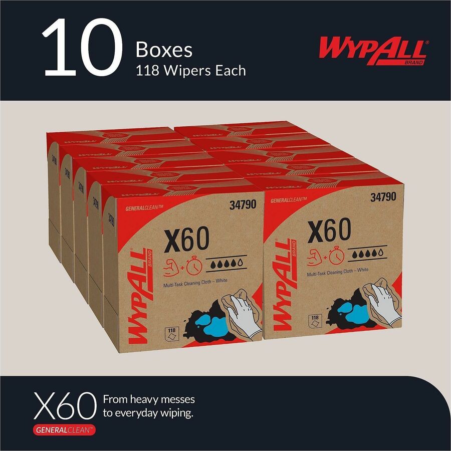 Wypall GeneralClean X60 Multi-Task Cleaning Cloths - Pop-Up Box - Alternate-Image1