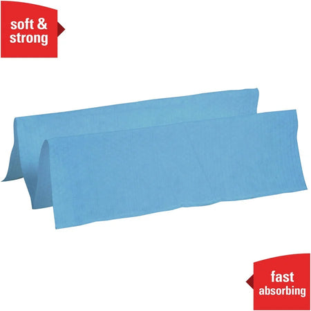 Wypall L10 Disposable Towels: Windshield Wipe - 2 Ply - Blue - 140/Pack - Sponges Cleaning Pads & Wipers