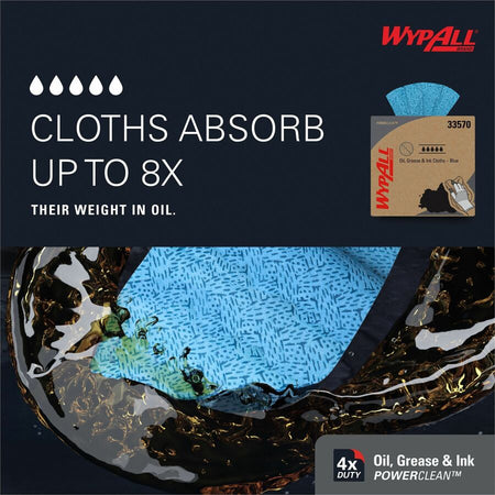 Wypall Oil, Grease & Ink Cloths - Left