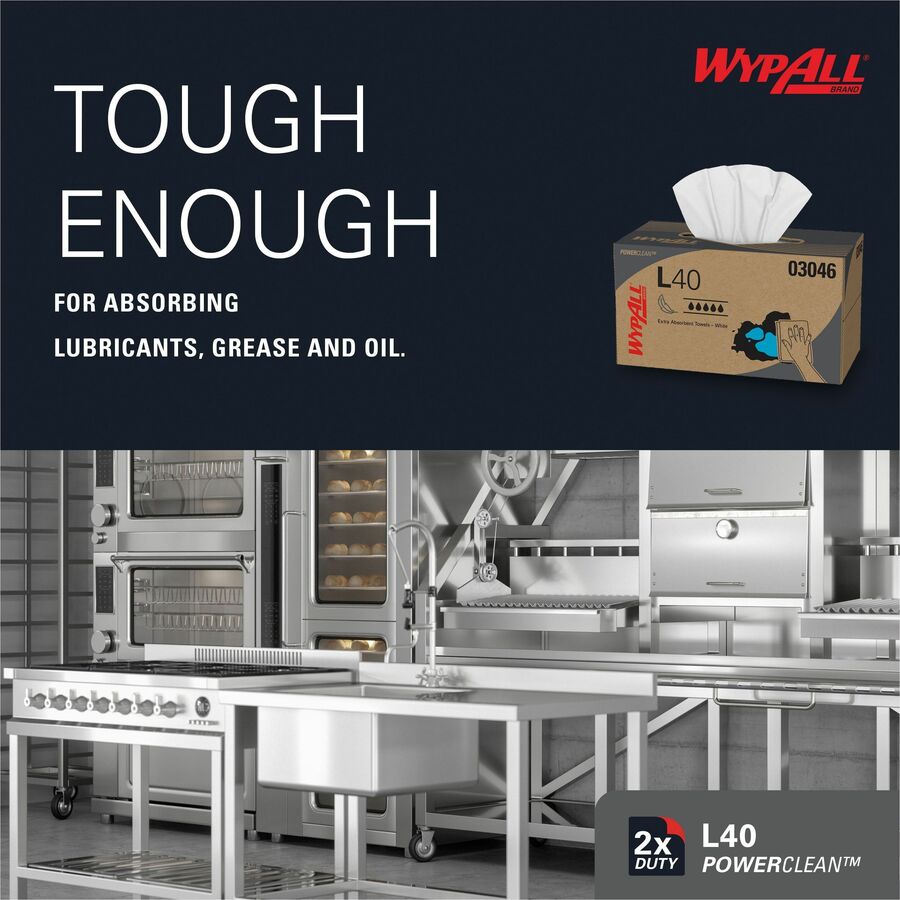 Wypall Power Clean L40 Extra Absorbent Towels - Front