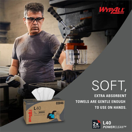 Wypall Power Clean L40 Extra Absorbent Towels - Right