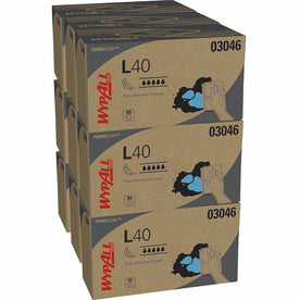 Wypall Power Clean L40 Towels - Extra Absorbent - 90/Box - Sponges Cleaning Pads & Wipers