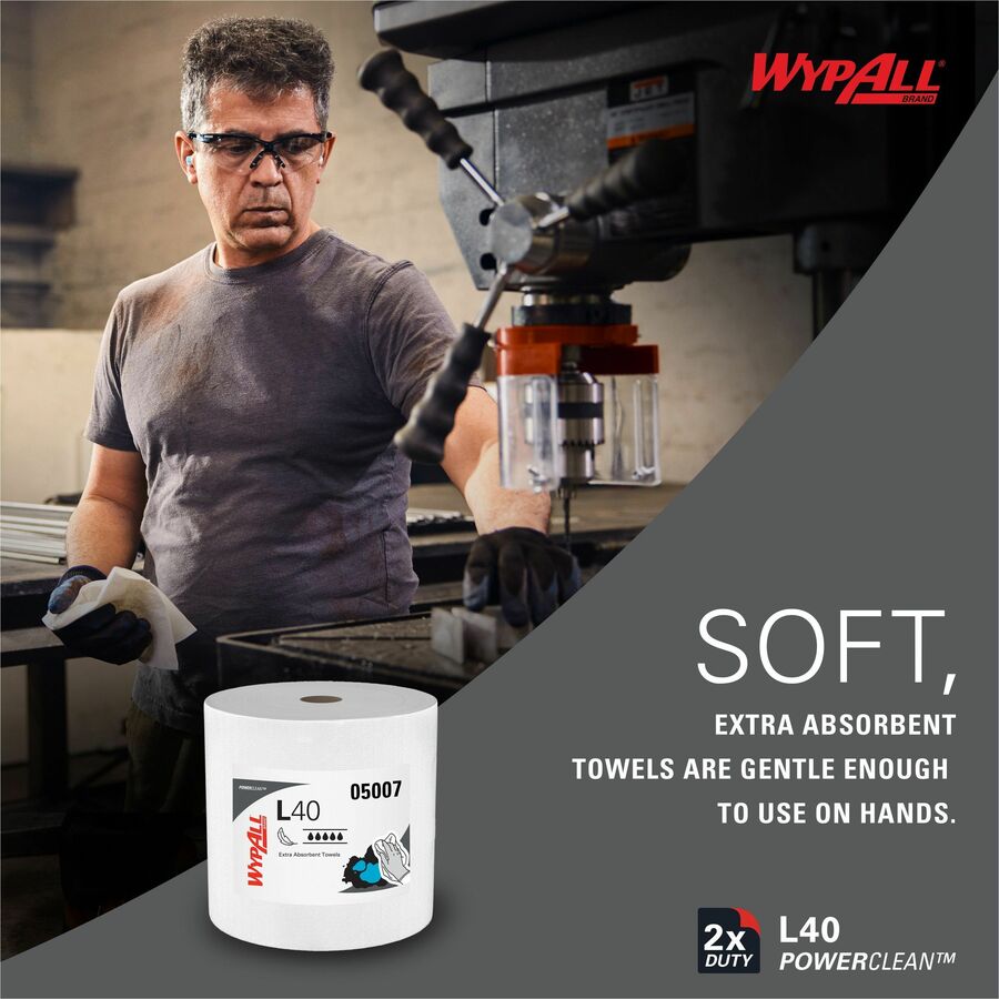 Wypall PowerClean L40 Extra Absorbent Towels - Front