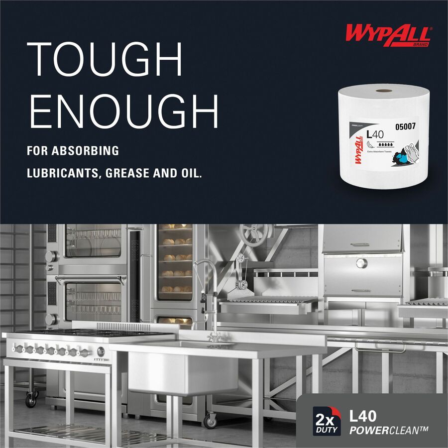 Wypall PowerClean L40 Extra Absorbent Towels - Rear