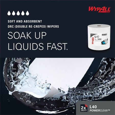 Wypall PowerClean L40 Extra Absorbent Towels - Right