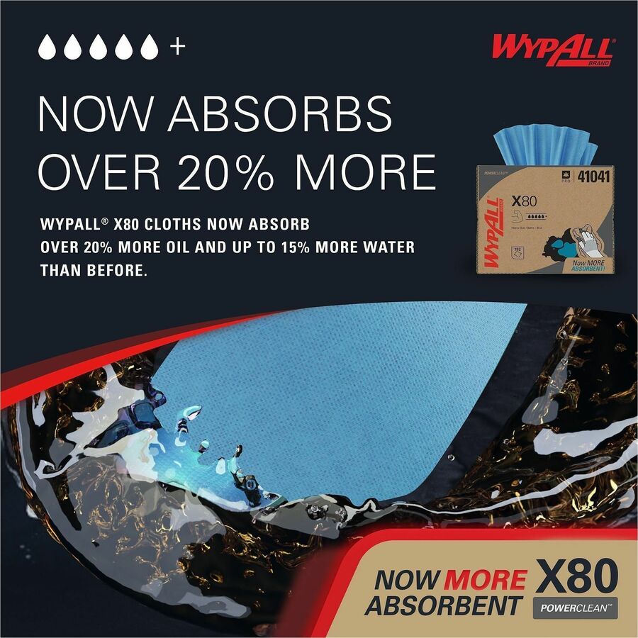 Wypall PowerClean X80 Heavy Duty Cloths - Brag Box - Alternate-Image2