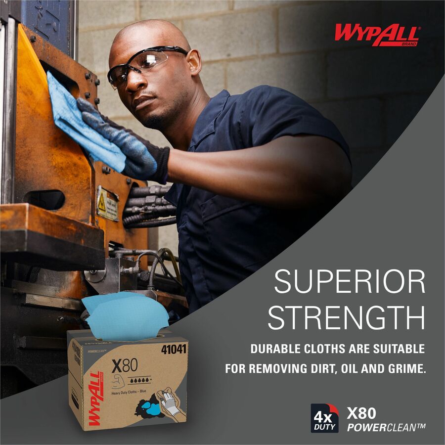 Wypall PowerClean X80 Heavy Duty Cloths - Brag Box - Right