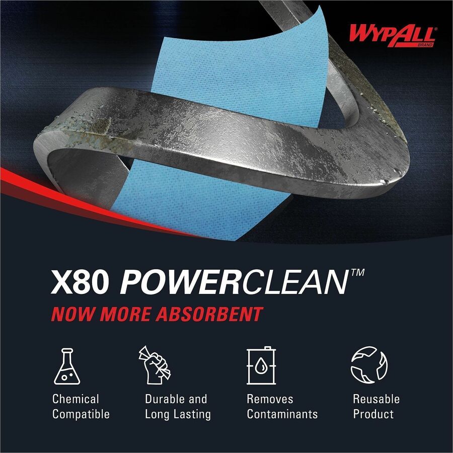 Wypall PowerClean X80 Heavy Duty Cloths - Brag Box - Alternate-Image6