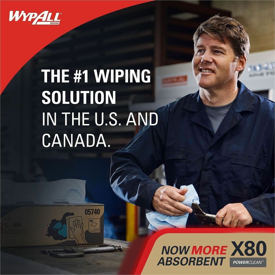 Wypall PowerClean X80 Heavy Duty Cloths - Brag Box - Alternate-Image1