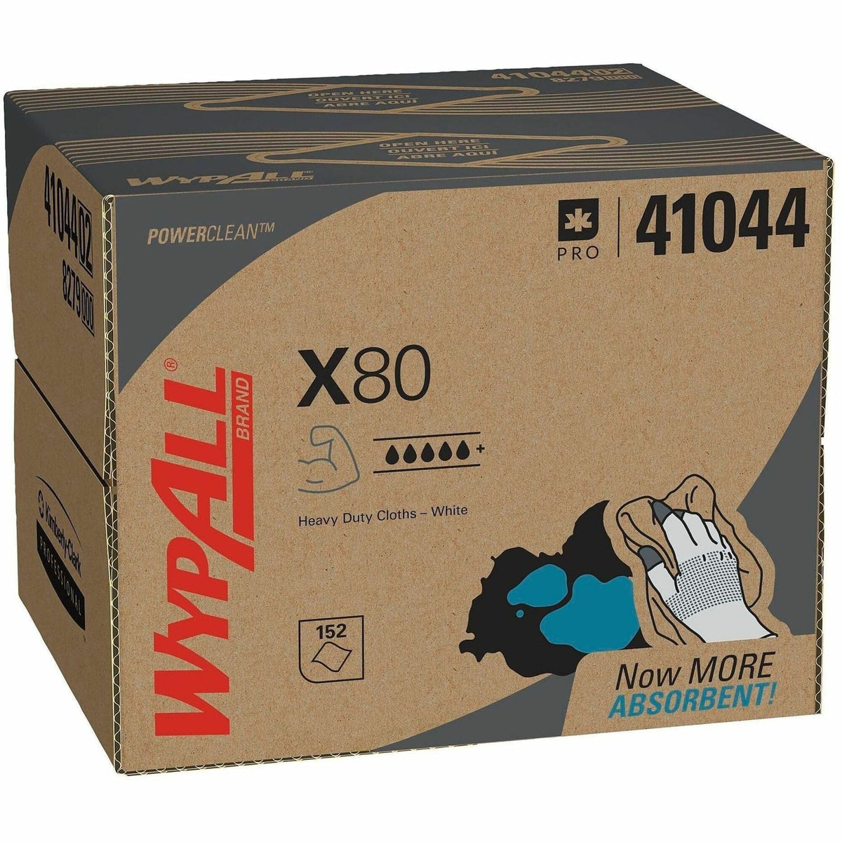 Wypall PowerClean X80 Heavy Duty Cloths - Brag Box - 2000
