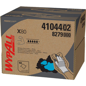 Wypall PowerClean X80 Heavy Duty Cloths - Brag Box - 160/Carton - Cleaning Wipes