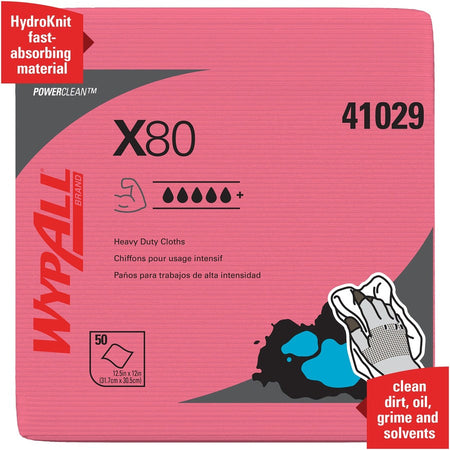 Wypall PowerClean X80 Heavy Duty Cloths Extended Use Cloths - Quarter-fold - Alternate-Image3
