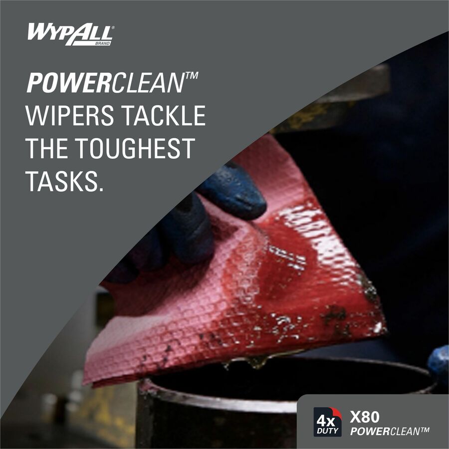 Wypall PowerClean X80 Heavy Duty Cloths Jumbo Roll - Bottom