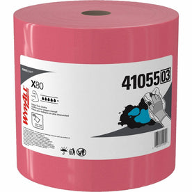 Wypall PowerClean X80 Heavy Duty Cloths Jumbo Roll - 475 Sheets - Red - Sponges Cleaning Pads & Wipers