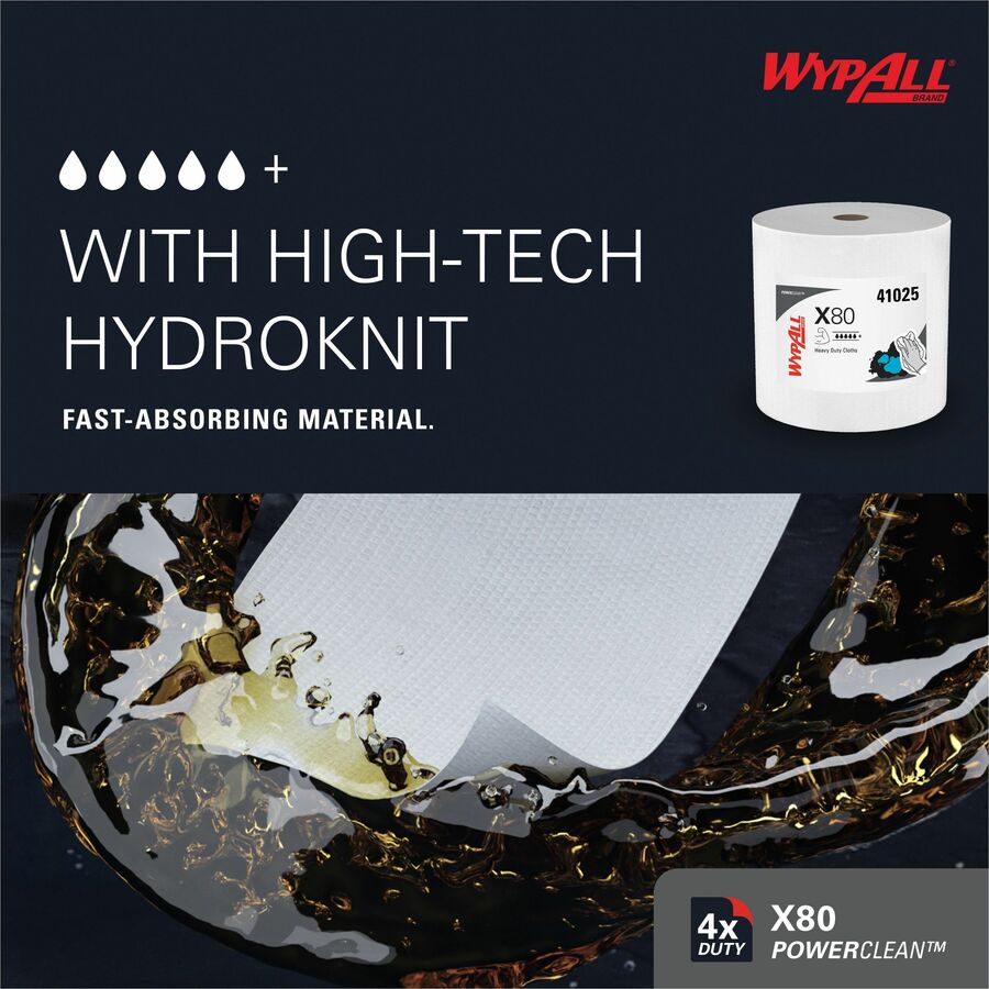 Wypall PowerClean X80 Heavy Duty Cloths - Left