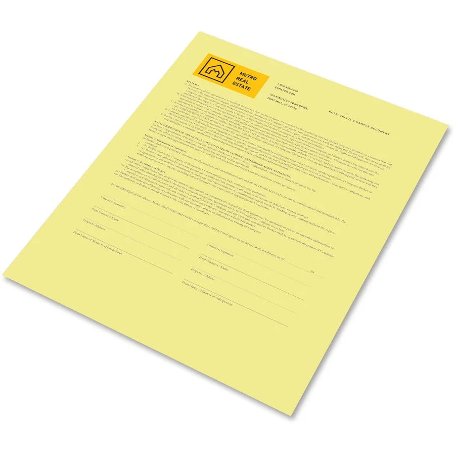 Xerox Bold Digital Carbonless Paper - Canary - SFI Certified - 500 Sheets - Copy & Printer