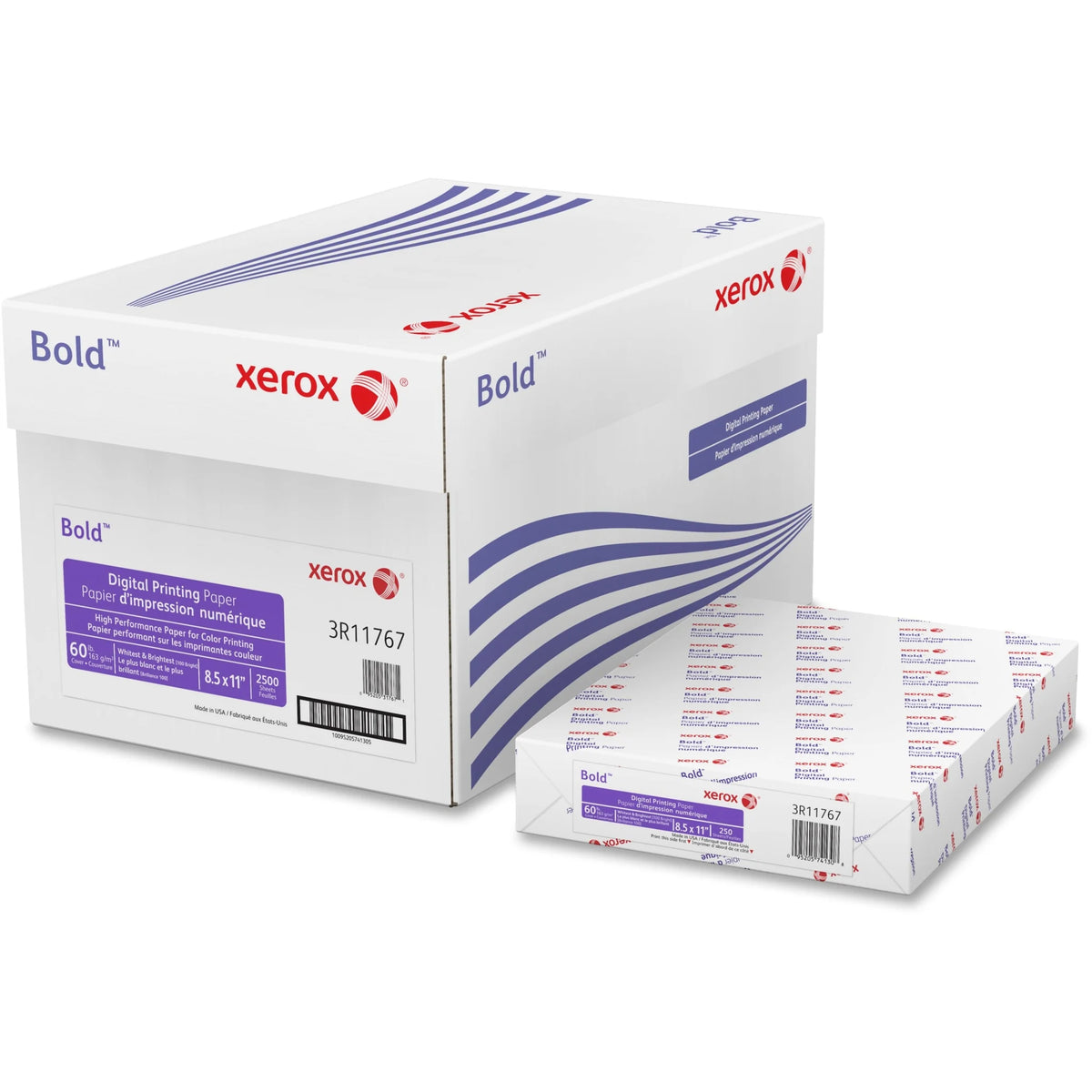 Xerox Bold Digital Printing Paper: White 100 Brightness 60 lb Letter Size Sustainable Forestry Initiative Uncoated