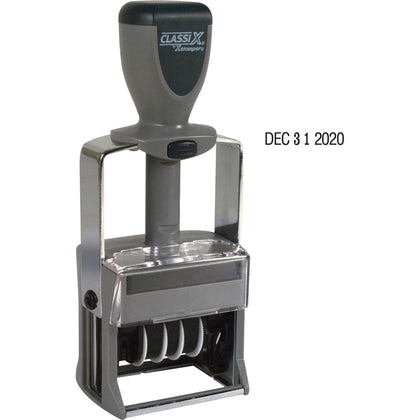 Xstamper 10-Year Self-Inking Line Dater: Date Stamp in Black - Plastic & Metal Build - Daters