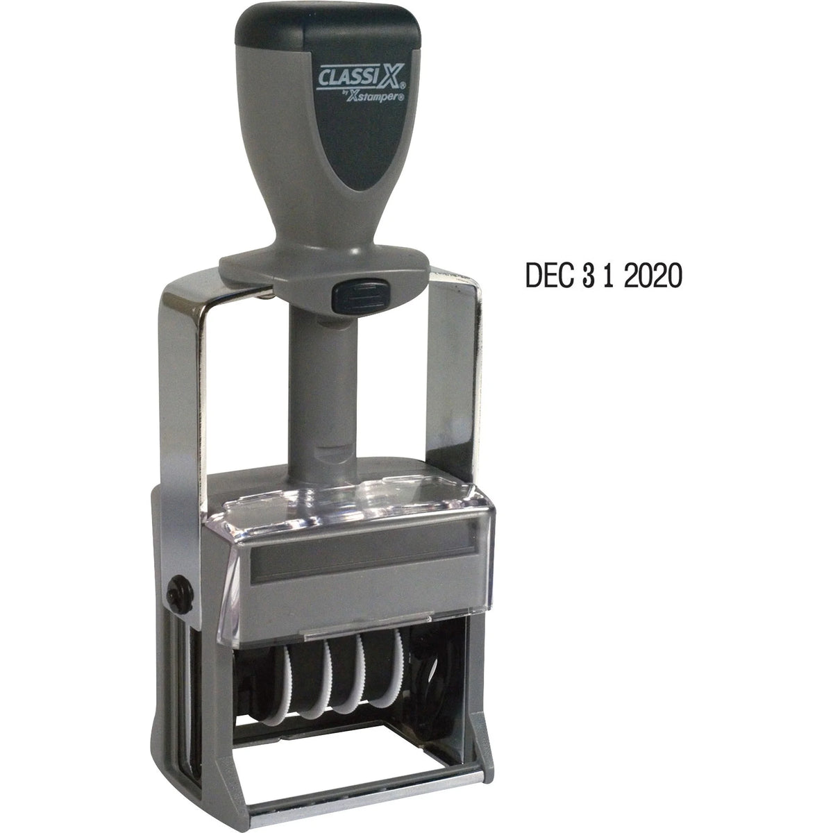 Xstamper 10-Year Self-Inking Line Dater: Date Stamp in Black - Plastic & Metal Build - Daters