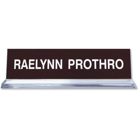 Xstamper Acrylic Base Desk Sign - Double Sided Clear - Durable Design - Signs & Nameplates