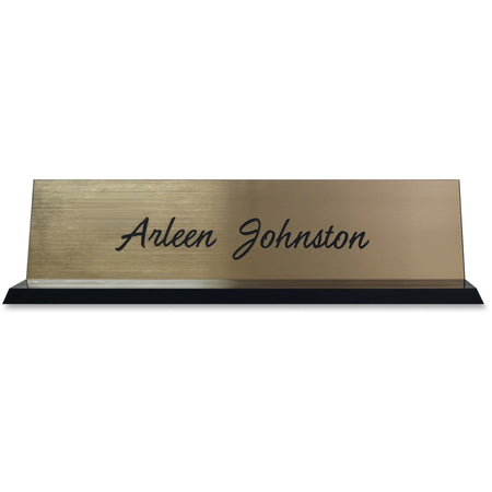 Xstamper Acrylic Base Desk Sign - Double Sided Durable - Black - Signs & Nameplates