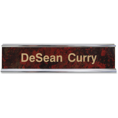 Xstamper Aluminum Desk Holder: Double-sided Rectangular Shape - Signs & Nameplates