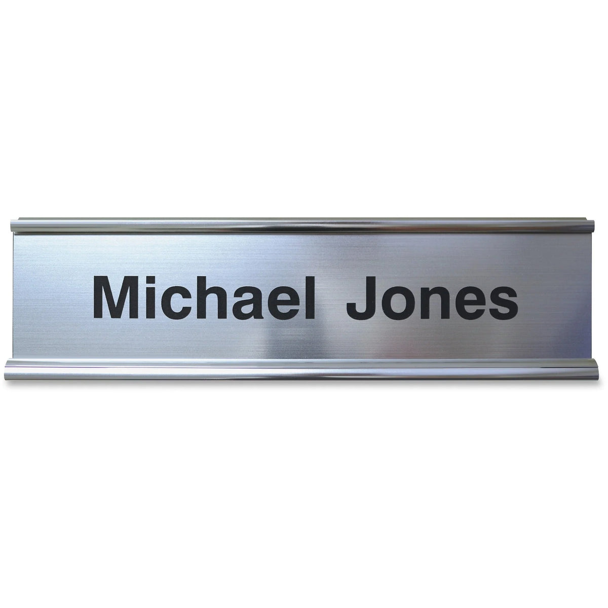 Xstamper Aluminum Desk Holder: Double-sided Rectangular Shape - Signs & Nameplates