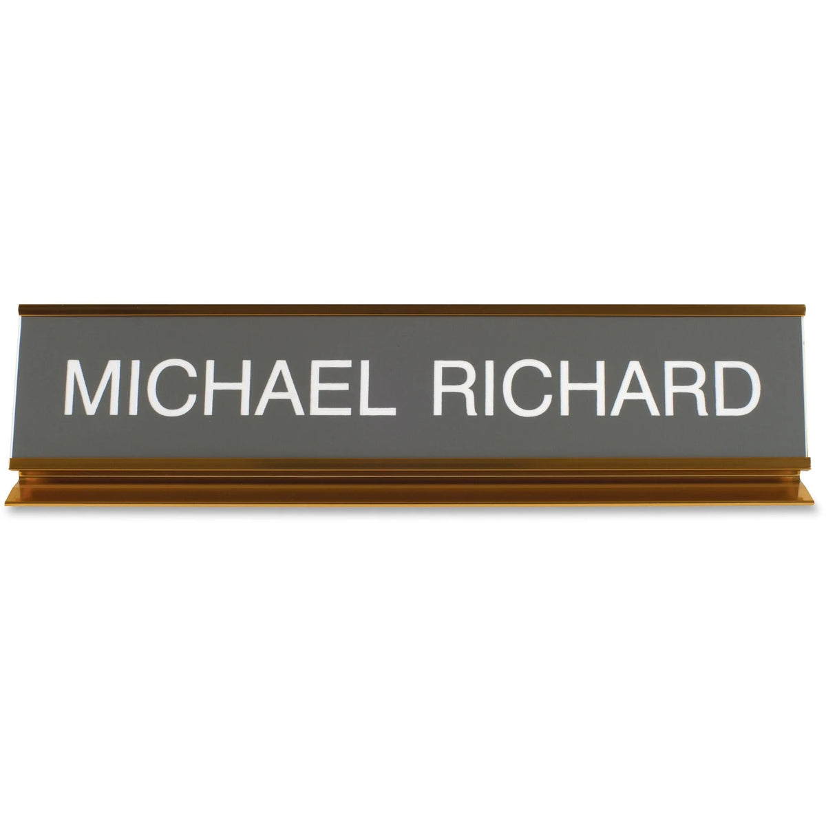 Xstamper Aluminum Desk Sign - 10’’x2’’ Rectangular - Gold - Durable - Signs & Nameplates