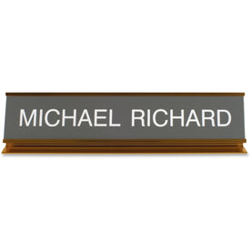 Xstamper Aluminum Desk Sign - 10’’x2’’ Rectangular - Gold - Durable - Signs & Nameplates