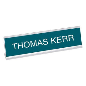 Xstamper Aluminum Desk Sign - 8’’x2’’ Silver Finish - Signs & Nameplates