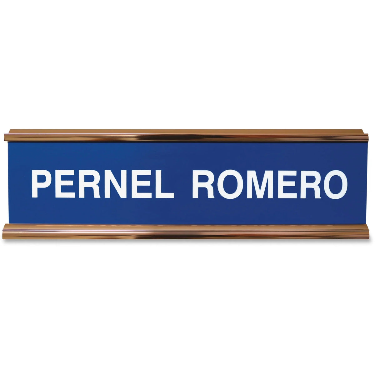Xstamper Aluminum Double-sided Desk Holder - Rectangular Shape Gold - Signs & Nameplates