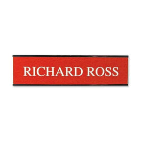 Xstamper Aluminum Wall Sign - 8’’ x 2’’ - Indoor/Outdoor - Silver - Signs & Nameplates