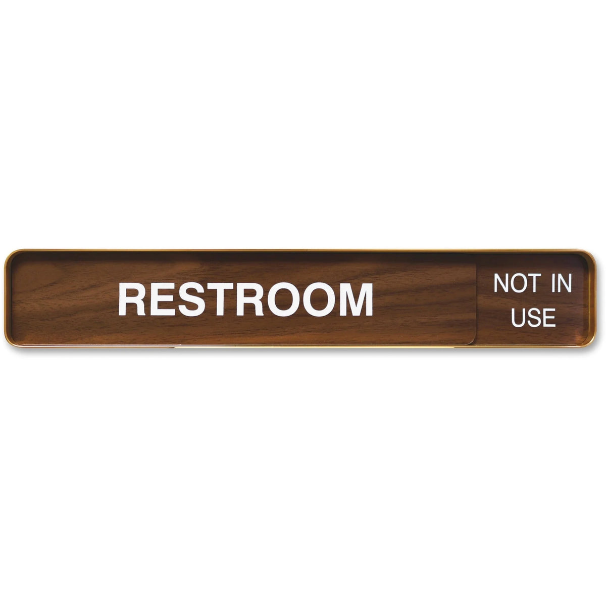 Xstamper Changeable Wall Sign: 13’’ x 2’’ Rectangular Gold Aluminum - Signs & Nameplates