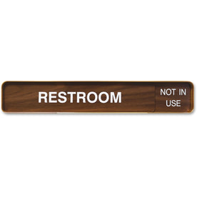 Xstamper Changeable Wall Sign: 13’’ x 2’’ Rectangular Gold Aluminum - Signs & Nameplates