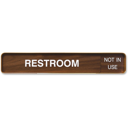 Xstamper Changeable Wall Sign: 13’’ x 2’’ Rectangular Gold Aluminum - Signs & Nameplates